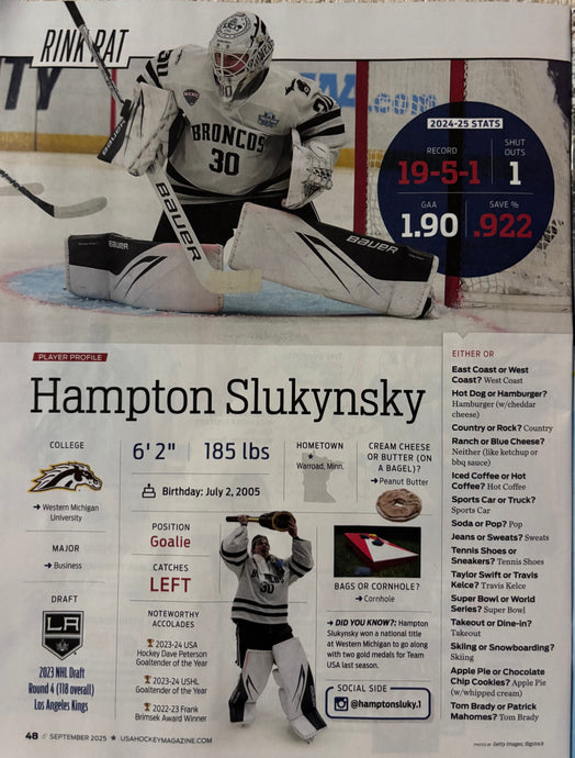 Hampton Slukynsky: From Warroad to the National Spotlight