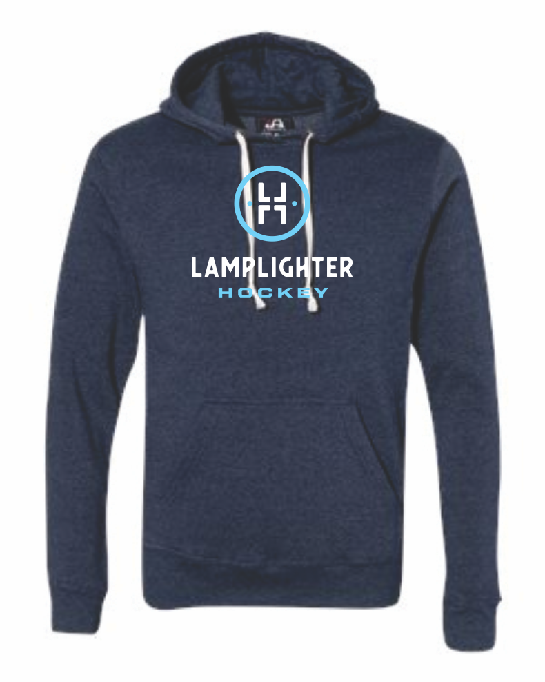 Lamplighter Hockey Navy Hoodie w/ Logo in Blue