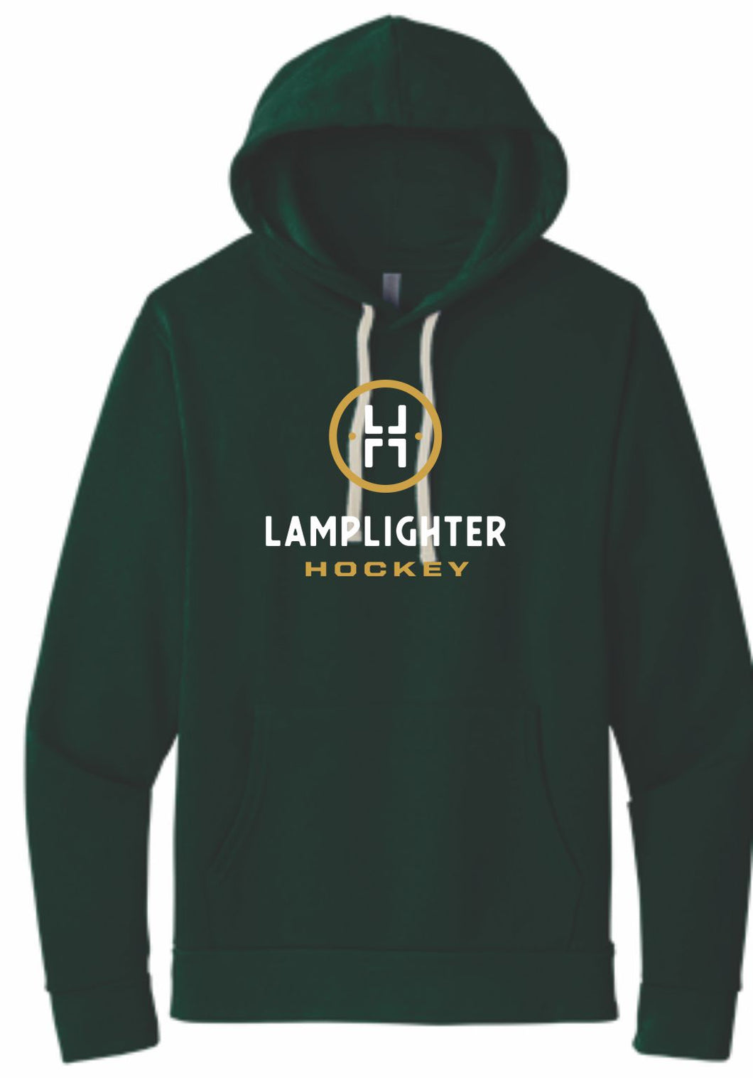 Lamplighter Hockey Green Hoodie w/ Logo in Gold